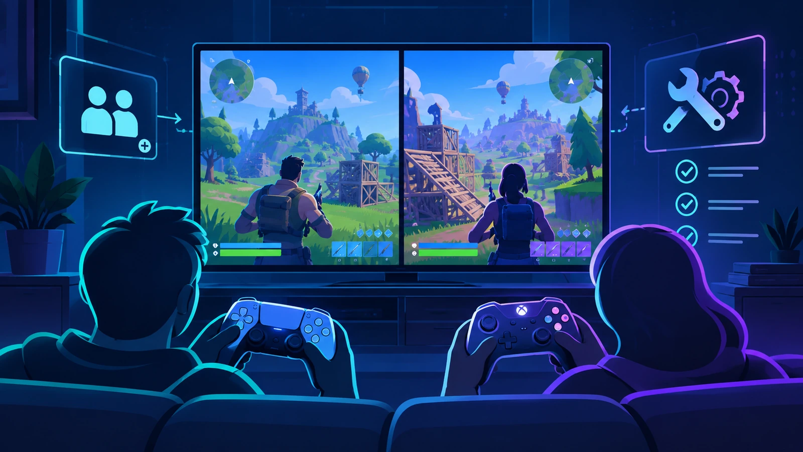 Fortnite 분할 화면 안됨 해결: PS5·PS4·Xbox 두 명이 함께 플레이