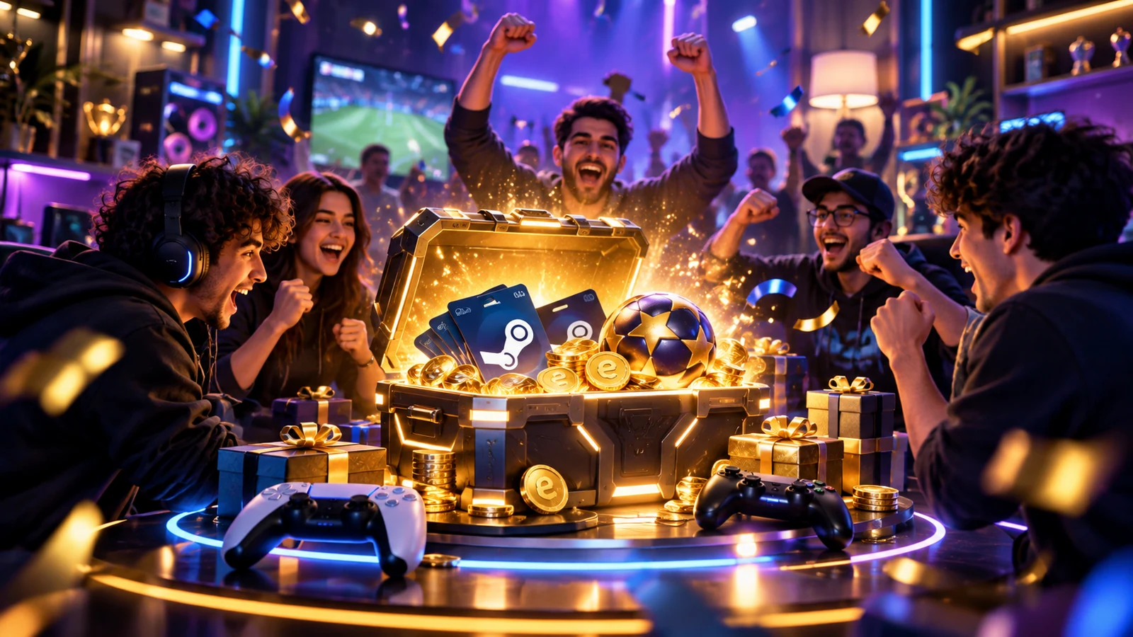 سحب لعبة Steam أو كوينز eFootball: زبلات يعلن جائزتين لهدف 250 عضواً